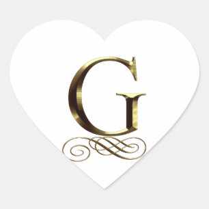 VIP Gold"G" monogram Hart Sticker