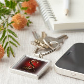 $ VIP Gold in rood en zwart Sleutelhanger (Zijkant)