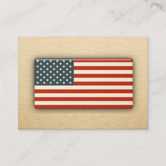 VIP Gold met American Flag Profile Cards Visitekaartje (Achterkant)