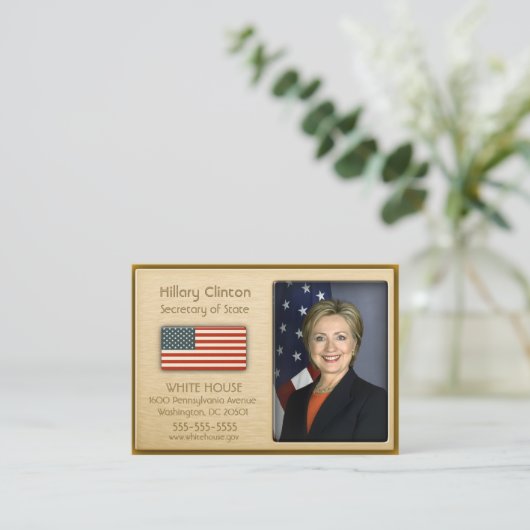 VIP Gold met American Flag Profile Cards Visitekaartje (Staand voorkant)