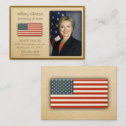 VIP Gold met American Flag Profile Cards Visitekaartje (Voorkant / Achterkant)