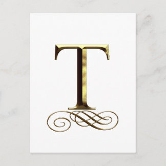 VIP Gold"T" monogram Briefkaart