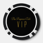 VIP Golden Pegasus zwart en goud Pokerchips (Achterkant)