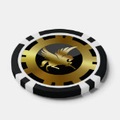 VIP Golden Pegasus zwart en goud Pokerchips (Enkel)