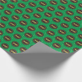 VIP goud op zwart cirkelpatroon op groen Cadeaupapier (Hoek)