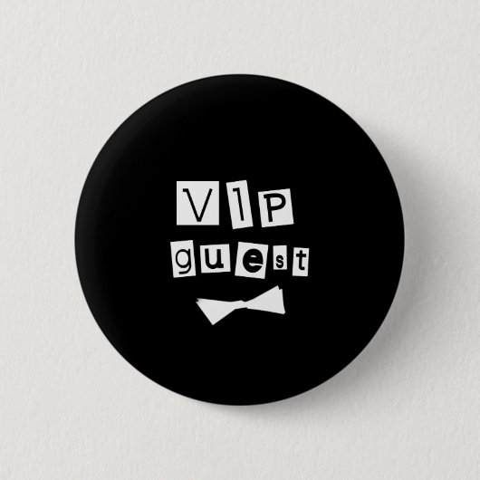 VIP Guest Bow Stropdas Ronde Button 5,7 Cm (Voorkant)