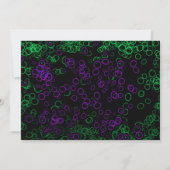 VIP Halloween Green & Paarse Glow Birthday Party Kaart (Achterkant)