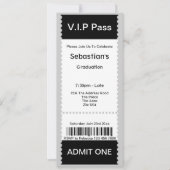 VIP het Ticket van de Toelating van de Partij van Kaart (Voorkant)