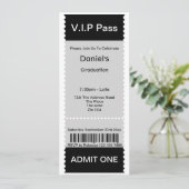 VIP het Ticket van de Toelating van de Partij van Kaart (Staand voorkant)