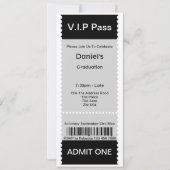 VIP het Ticket van de Toelating van de Partij van  Kaart (Voorkant)