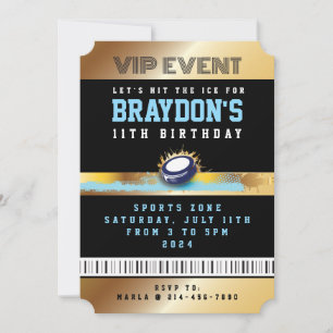 VIP Hockey ALL TOEGANG Gold Pass Badge Uitnodiging