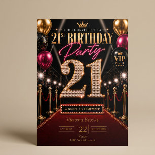 VIP Hollywood Red Carpet 21e verluisterfeest Kaart