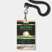 VIP-honkbal ALL ACCESS-gouden pasbadge Badge (Voorzijde met lanyard)