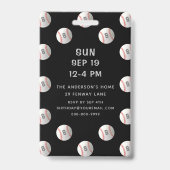 VIP-honkbalpas Aangepaste foto verjaardagsfeestje Badge (Achterkant)