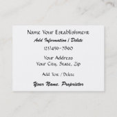 VIP-Kaart voor klanten - SRF Visitekaartje (Achterkant)