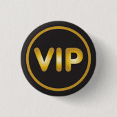 VIP-knopgoud op zwart Ronde Button 3,2 Cm (Voorkant)