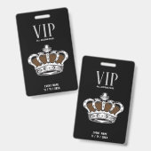 VIP Kroon Badge (Voor- en achterkant)