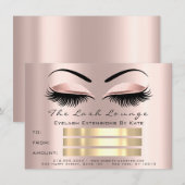 VIP Lash Roos Brow Makeup Artist Certificate Cadea Kaart (Voorkant / Achterkant)