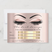 VIP Lash Roos Brow Makeup Artist Certificate Cadea Kaart (Voorkant)