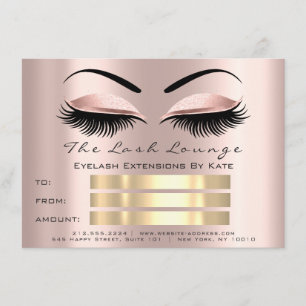 VIP Lash Roos Brow Makeup Artist Certificate Cadea Kaart