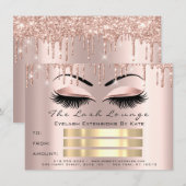 VIP Lashes Roos Brow Makeup Certificate Cadeaut Kaart (Voorkant / Achterkant)
