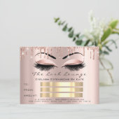 VIP Lashes Roos Brow Makeup Certificate Cadeaut Kaart (Staand voorkant)