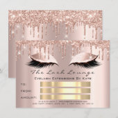VIP Lashes Roos Spark Gold Makeup Certificate Cade Kaart (Voorkant / Achterkant)