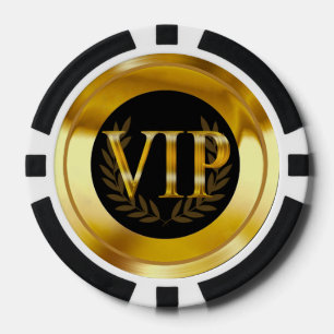 VIP Laurel Wreath Las Vegas goud zwart Poker Chips