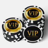 VIP Laurel Wreath Las Vegas goud zwart Poker Chips (Opstapeling)