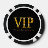 VIP Laurel Wreath Las Vegas goud zwart Pokerchips (Achterkant)