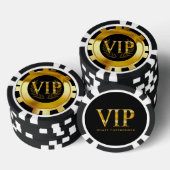 VIP Laurel Wreath Las Vegas goud zwart Pokerchips (Opstapeling)