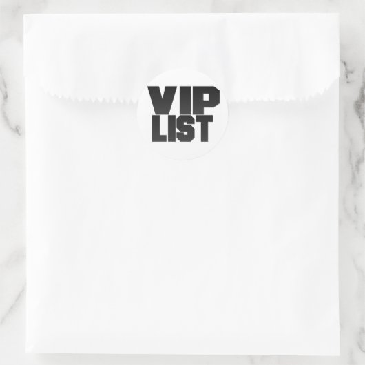 VIP-lijst Sticker Sheet (Tas)