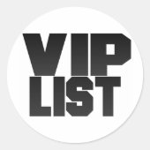 VIP-lijst Sticker Sheet (Voorkant)
