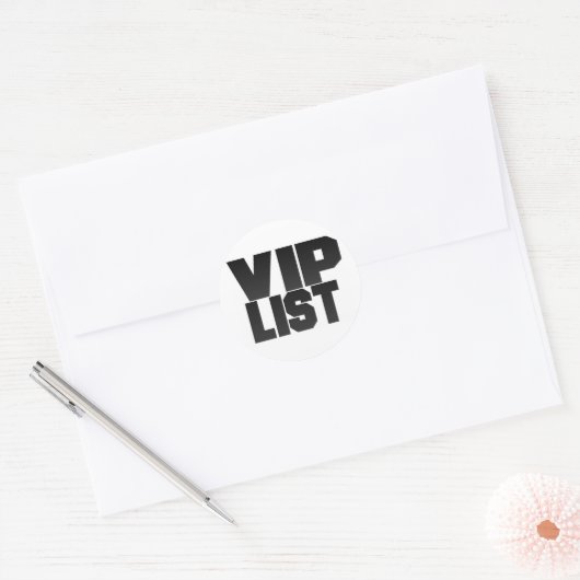VIP-lijst Sticker Sheet (Envelop)