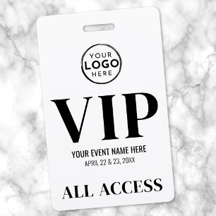 VIP Logo All Access Evenement Badge