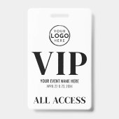 VIP Logo All Access Evenement Badge (Voorzijde)