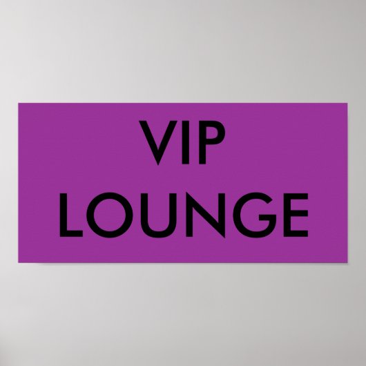 VIP LOUNGE POSTER (Voorkant)