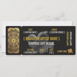 VIP Luxe Gouden Concert Ticket Cadeau Onthulling C Kaart