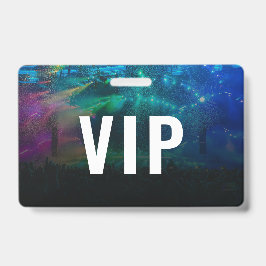 VIP met QR-code en foto horizontale ID-badge Badge