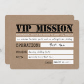 Vip Mission Funny Best Man Voorstel Kaart (Voorkant / Achterkant)