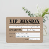 Vip Mission Funny Best Man Voorstel Kaart (Staand voorkant)