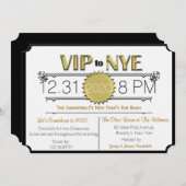 VIP Nieuwe Jaren Uitnodiging Eve Partij (Voorkant / Achterkant)