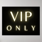Vip only neon glowing luxe text design poster (Voorkant)