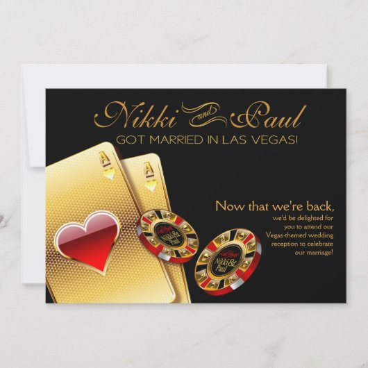 VIP-ontvangst in Las Vegas | zwart Kaart (Voorkant)