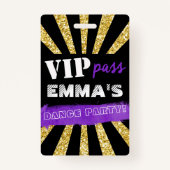 VIP Paars & Gold om het even welke Gebeurtenis ove Badge (Achterkant)