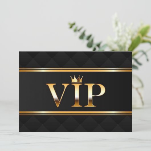 VIP Party Ticket Uitnodiging (Staand voorkant)