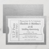 VIP-Pas 25-jarig jubileumkaartje Nepzilver Kaart (Voorkant / Achterkant)