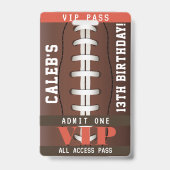 VIP-Pas Badge Voetbal Verjaardagsfeestje (Achterkant)