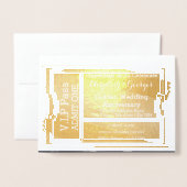 VIP-pas gouden huwelijksjubileum ticket Folie Kaarten (Voorkant met envelop)