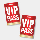 VIP PAS ID-kaart | Speciale gast Badge (Voor- en achterkant)